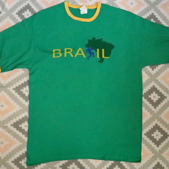 Hanes Other - Vintage BRAZIL BRASIL Futbol Soccer Tee T-shirt